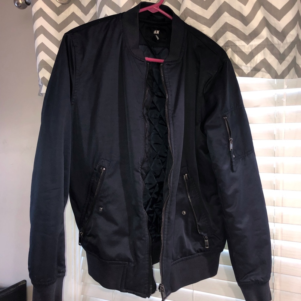 Men’s H&M Bomber jacket in navy blue